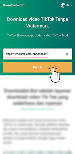 Press on download button illustration